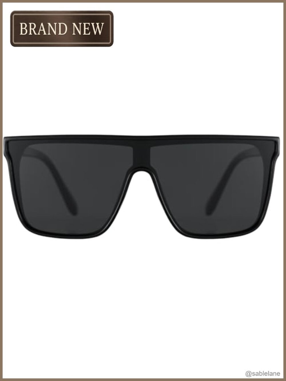 Designer Oversized Square Polarized Sunglasses UV400